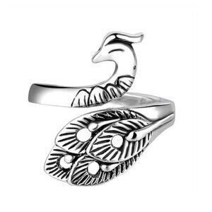 New 925 Silver Peacock Wrap ring